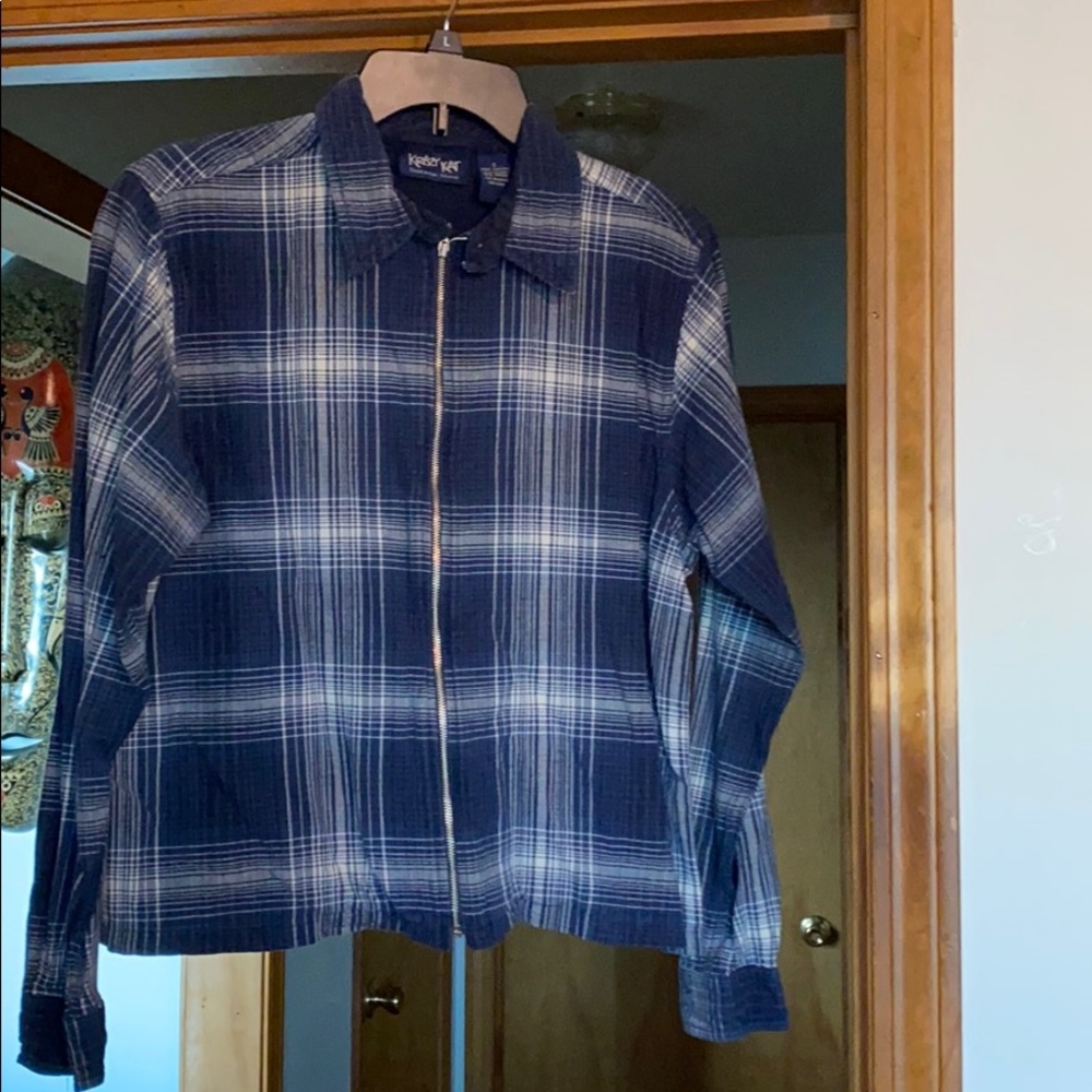Blue/white zip up jacket